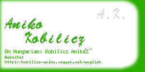 aniko kobilicz business card